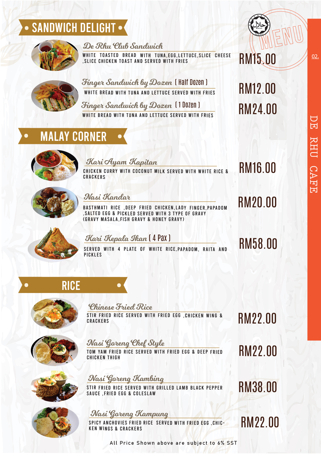 MENU CAFE 2-03