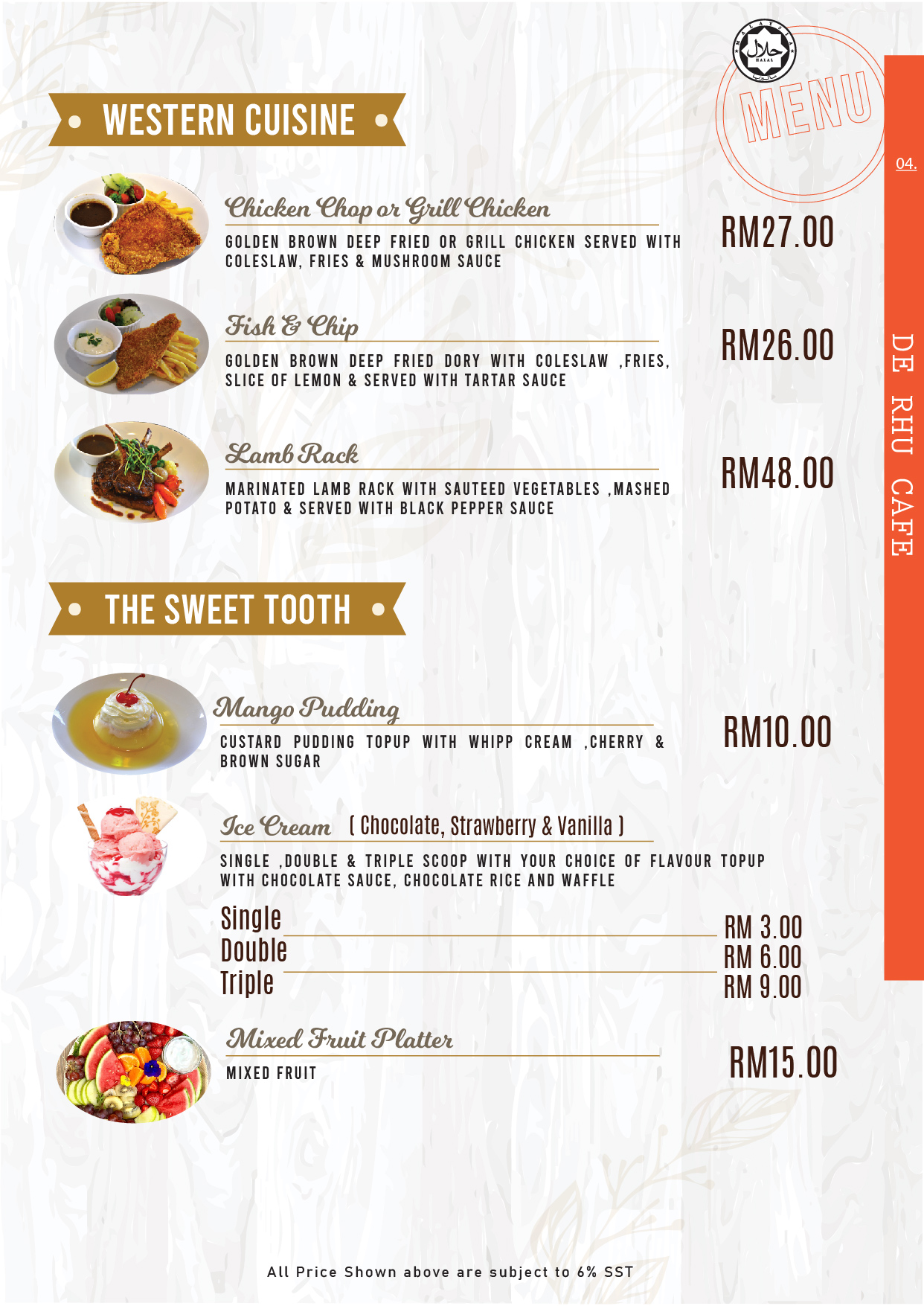 MENU CAFE 2-05